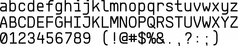 Klartext Mono Font Sample